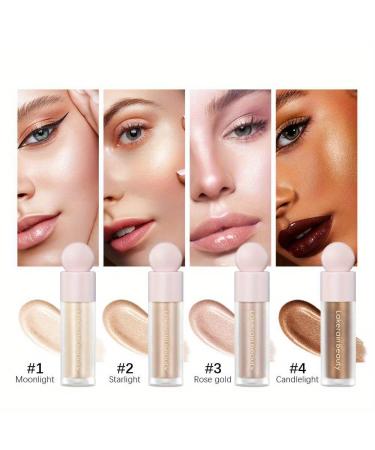 GECOMO Liquid Contour Beauty Wand - Moisturizing Highlighter & Bronzer Makeup Stick Dewy Finish 0.25 Oz/7.5ml - 01 Moonlight - International Shipping Available - Buy Online on GoSupps.com