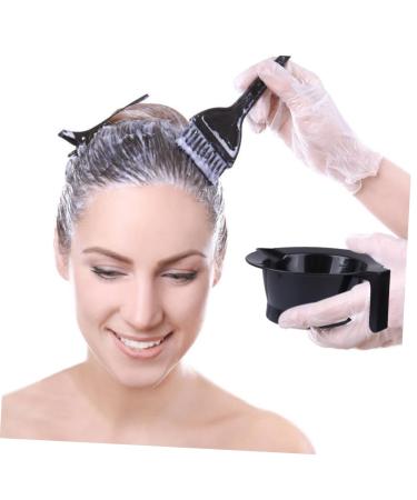 PopetPop Hair Dye Tools Set - 4 Plastic Oil Bowls with Handles for Professional Hair Dyeing - 14x14x6cm Black Fermentation & Application - Buy Online on GoSupps.com