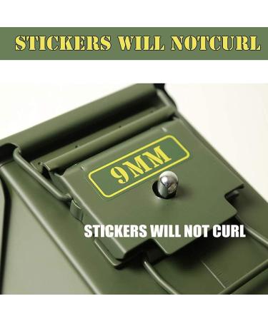 Aolamegs Ammo Can Vinyl Sticker Set - 40 Pack, 10 Varieties - 9MM, 5.56, 7.62, 12GA, .22, .223, .308, .300, .380, .45 - Buy Online on GoSupps.com