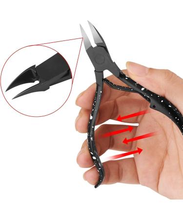 SVAASA Nail Clippers Black Toenail Ingrown Nail Art Cuticle Nipper Clipper Edge Cutter Manicure Scissor Plier Tool Pedicure Dead Skin Remover (Color : A) - Buy Online on GoSupps.com