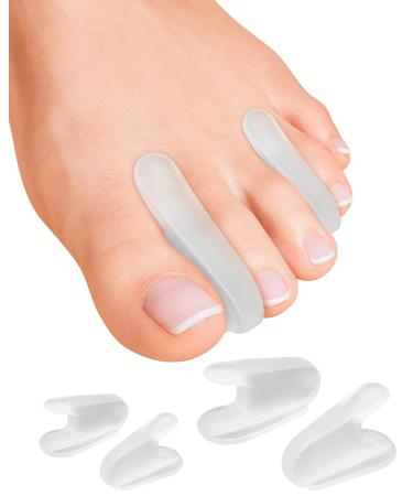 BLATOWN 18Pcs Gel Toe Separators for Bunions Silicone Toe Spacers Bunion Corrector for Feet Women Men Pain Relief Soft Flared Toe Spreader Straightener for Overlapping Toes(12Large+6Small Size)