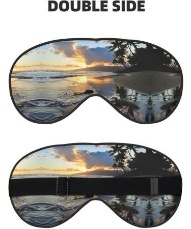 SSIMOO Hawaii Beach Sleep Mask - Adjustable & Breathable Eye Mask for Ultimate Comfort | Shop Internationally - Buy Online on GoSupps.com