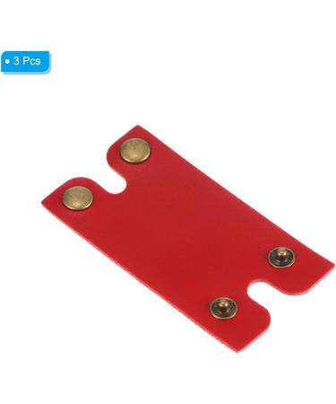 PATIKIL Leather Razor Head Protective Case - 3 Pack Double Edge Razor Sheath for Travel - Red Shaving Tip Cover - Buy Online on GoSupps.com