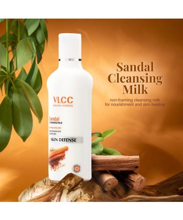VLCC Sandal Cleansing Milk 100ml - Gentle Face Cleanser for Smooth Skin - Buy Online on GoSupps.com