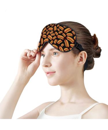 Fresh Hot Dogs Sleep Mask for Women | Adjustable Eye Shades & Elastic Strap for Comfortable Sleep - Buy Online on GoSupps.com