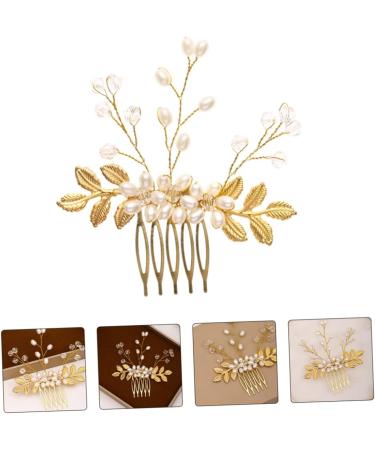 DOITOOL Hair Accessories Comb Pearl Hair Ties Hair Decorations Headdress Rhinestone Barrettes Rhinestone Hair Clip Wedding Decoration Pearl Beaded Headband Manual Bride Hair Comb - Buy Online on GoSupps.com