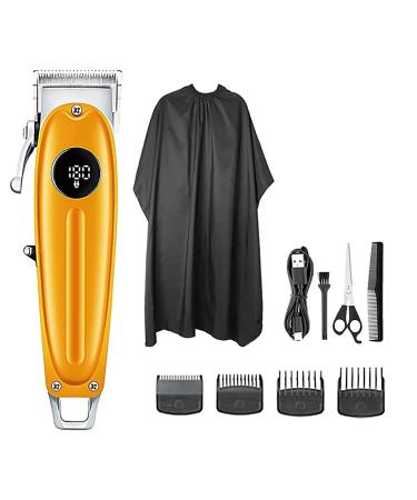 Professional Hair Clippers for Men Professional LCD Display Hair Clipper All Metal Men Electric Cordless Hair Trimmer 0mm Baldheaded T Blade Finish Haircut