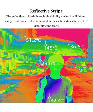 SUDNJIALQ Automatic Umbrella LED Flashlight Sun Rain Windproof Foldable Reverse with Reflective Stripe Trip Lady Business Travel Red - Buy Online on GoSupps.com