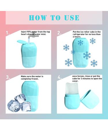 Vanalia Ice Roller for Face and Eye Gua Sha Massage - Facial Beauty Tool with Silicone Mold - Blue - Buy Online on GoSupps.com