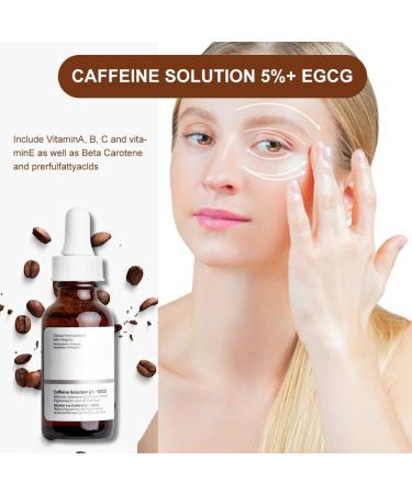 Caffeine Solution 5% + EGCG Caffeine Eye Serum Under Eye Cream for Reduce Circles and Puffy Eyes Caffeine Eye Cream for Anti Aging Wrinkle Eye Bags Removal Fade Fine Lines 60ml - Buy Online on GoSupps.com