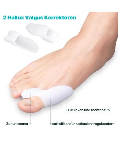 Moicainy Hallux Valgus Correction Kit - Toe Spreader Silicone Bands & Training Device for Bunion Relief | International Shipping - Buy Online on GoSupps.com