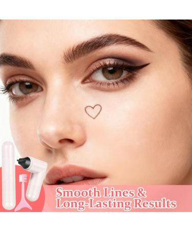 OIXYAZ OIXYA Set of 2 Eye Pencils Set of Gel Eye Pencils Foldable Eye Stencils Natural Eyelash Stamp Long Lasting Eyeliner Black & Brown - Buy Online on GoSupps.com