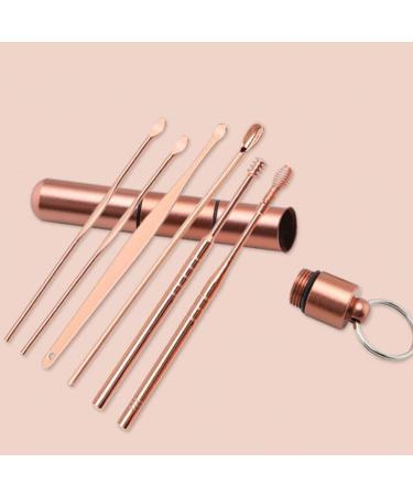 KBREE 6Pcs Stainless Steel Ear Tag Wax Remover Curette Set - Ear Cleaning Tool - Buy Online on GoSupps.com