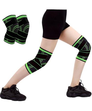 KDDSSS 2PCS Knee Support Brace for Arthritis ACL Meniscus Tear - Adjustable Sleeves for Sports Running Men Women (L) - Buy Online on GoSupps.com