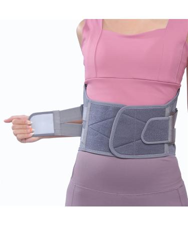 Air Mesh Back Brace for Men & Women | Adjustable Waist Support Belt for Lower Back Pain Relief | Lumbar Decompression Belt - Silver Gray Large - Buy Online on GoSupps.com