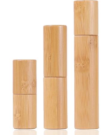 Zeoabsy 10ml Clear Glass Bottles Set - Eco-Friendly Bamboo Roll-On & Accessories for Essential Oils & Aromatherapy - Buy Online on GoSupps.com