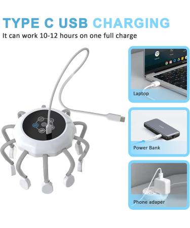Buy Electric Head Massage Spider with Bluetooth & Red Light | 5 Vibration Modes for Headache Relief & Deep Sleep - Buy Online on GoSupps.com