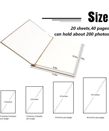 Magnetic Self-Stick Page Photo Album - Our Adventure Book Leather Cover DIY Album - Holds 3X5, 4X6, 6X8, 8X10 Photos - Blue - Buy Online on GoSupps.com