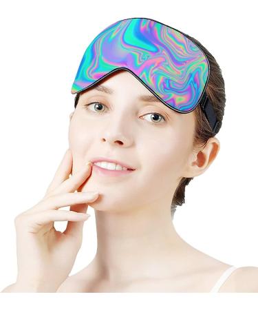 Colorful Psychedelic Trippy Art Sleep Mask for Women - Adjustable Eye Shades with Elastic Strap for Ultimate Comfort - Buy Online on GoSupps.com