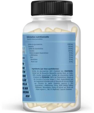 HealthyFusion Joint Muscle & Bone Treatment | Anti-inflammatory & Analgesic | Turmeric with Chondroitin Glucosamine and Bioperine | 90 Caps - Buy Online on GoSupps.com