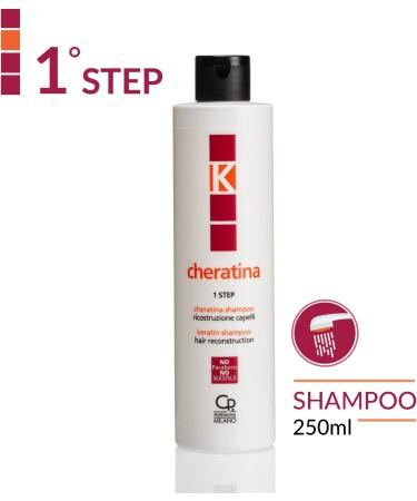 K-Cheratina - Repairing Shampoo - Professional Keratin Treatment to Restructure Damaged Hair - Prepares the Skin and Repairs Damage - 200ml - Buy Online on GoSupps.com