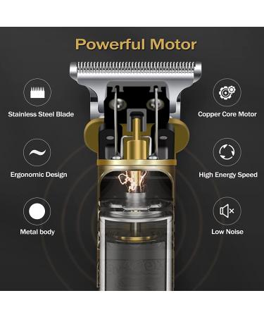 Professional Cordless Hair Clippers for Men - Rechargeable Barber Trimmer with Guide Combs (Gold) - Buy Online on GoSupps.com