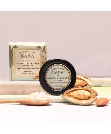 Kama Ayurveda Almond & Coconut Lip Balm | Moisturizing Lip Care 5g - Buy Online Worldwide - Buy Online on GoSupps.com