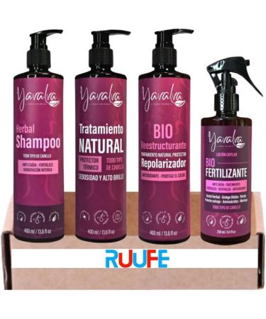 Yavalva Shampoo Tratameinto Bio Restructurante y Bio Fertilizante (4 Pack) Yavalva Shampoo Herbal Tratamiento Bio Reestructurante BioFertilizante Kit Restauracion y Control Caida (Todo tipo) - Buy Online on GoSupps.com