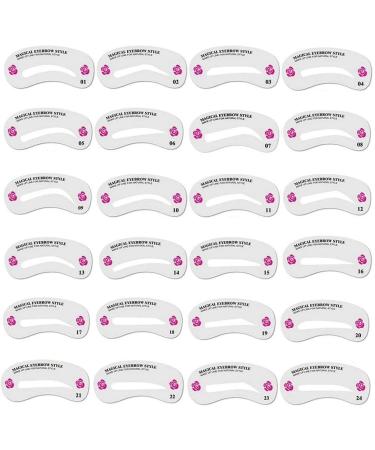 Eyebrow Shaping Stencils  24 PCS Eyebrow Stencils  Eyebrow Template  DIY Tools for Christmas Eyebrows Shaping for Women Girls (24 pcs) 24 Count (Pack of 1)