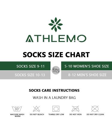 Athlemo Bamboo Diabetic Socks 6 Pairs for Men & Women | Circulation Support No-Binding Ankle | Black/White/Pink | Size 9-11 - Buy Online on GoSupps.com