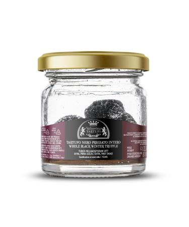 Valnerina Tartufi Precious Black Winter Truffle Whole | Extra First Choice Natural Artisanal and Italian Preserved in Brine | Jar 12.5 Gr.