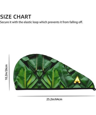 Banana Leaves Coral Velvet Dry Hair Cap - Ideal for Home Travel Pool Parties & More | Soft Quick-Dry Hair Protection - Buy Online on GoSupps.com