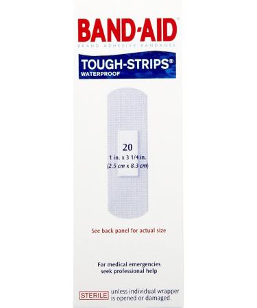 Band-Aid Waterproof Tough Adhesive Bandages - 20 Count, All One Size - Buy Online on GoSupps.com