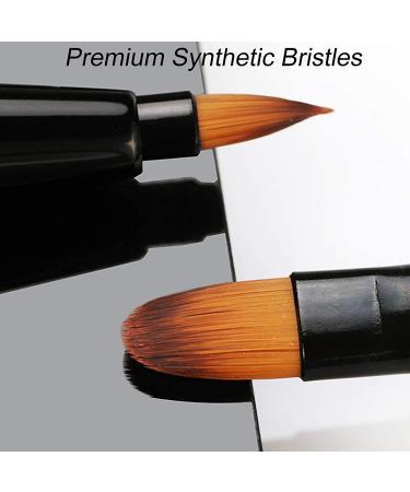 Falliny Retractable Dual-Ended Lip & Eyeshadow Makeup Brushes - Set of 2 | Travel-Friendly Design with Caps - Buy Online on GoSupps.com