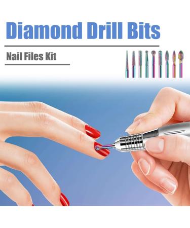 Mesee 20 Pieces Nail Drill Bit Set 2.35mm Shank Diamond Cuticle Nail File Bits Ceramic Drill Bits Electric Efile Acrylic Gel Nails Art Tools for Home Salon Manicure Pedicure - Buy Online on GoSupps.com