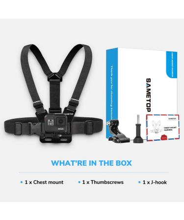 Sametop Chest Mount Harness for GoPro & Action Cameras - Compatible with Hero 11, 10, 9, 8, 7, 6, 5, 4, Session & More - Buy Online on GoSupps.com