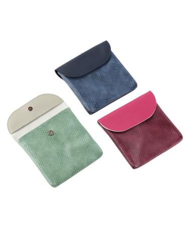 Lurrose 3pcs Napkin Storage Bag Cartoon Wallet Leather Clutch Small Bags for Travel Female Accessory Reusable Period Bag Tampon Holder Compact Period Pouch Small Period Bag Pu