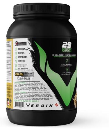 Buy V-Power Plant-Based Protein Powder - Vanilla Surge (1kg) | 26g Protein BCAAs & EAAs Zero Fat/Sugar Dairy-Free All Natural - 29 Servings - Buy Online on GoSupps.com