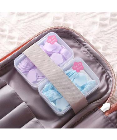Buy 100Pcs Blue Mini Portable Travel Soap Paper Sheets - Flower Shape Disposable Hand Soap Flakes for Clean Skin | Ideal for Travel & Toiletry Needs - Buy Online on GoSupps.com
