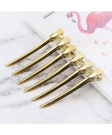 Beaupretty 12 Compartment Clips - Stainless Steel Hair Extensions & Styling Clips (Golden) - Perfect for Salon & Makeup - Buy Online on GoSupps.com