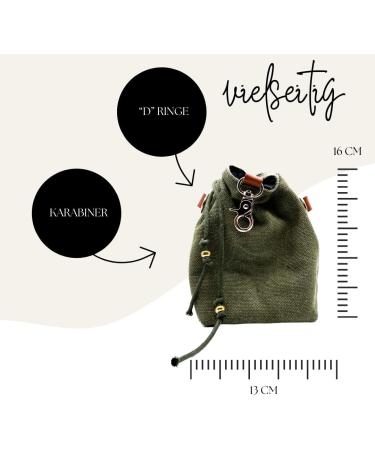 vanClyde Premium Dog Treat Bag - Canvas Food Bag with Belt Clip & Lanyard for Training & Travel Khaki - Ideal for Pet Owners - Buy Online on GoSupps.com