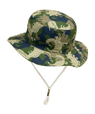 XYIYI Kids Bucket Hat Adjustable Sun Hats Breathable Beach Hat for Boys Girls 12-24 Months Camouflage Dinosaur