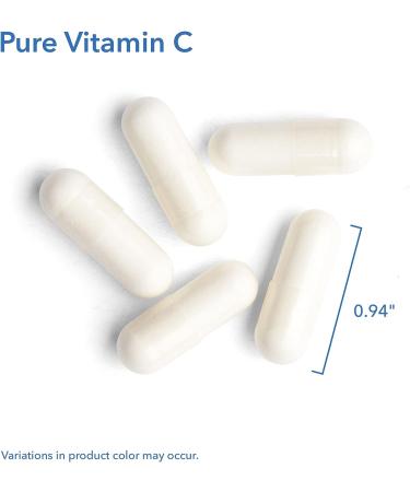 Pure Vitamin C Capsules - Immune & Mood Support - 100 Vegetarian Capsules - Buy Online on GoSupps.com
