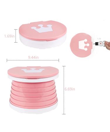 Foldable Portable Potty Chair for Toddler Travel - Pink Training Toilet Seat for Baby Kids - Indoor & Outdoor Use - Buy Online on GoSupps.com