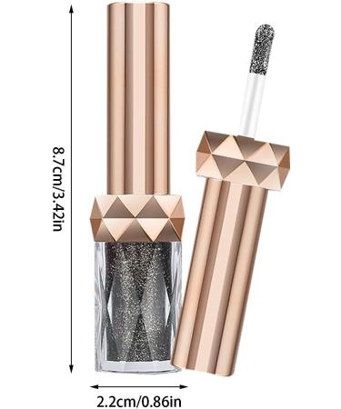 Pigmented Liquid Eyeshadow - Colors Eyeshadow Long Lasting & Blendable Eye Makeup - Waterproof Liquid Eyeshadow 2# shine black - Buy Online on GoSupps.com