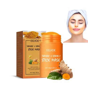Turmeric Mud Mask Stick - Deep Cleanse Blackhead Removal Radiant Glow Suitable for All Skin Types