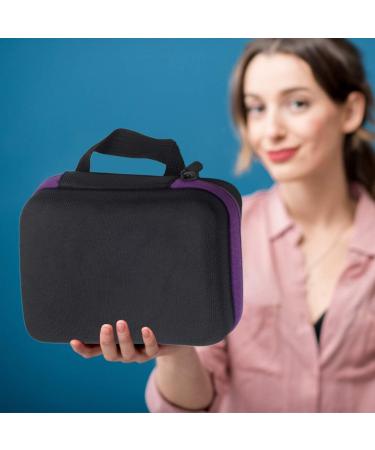 TUZAZO Essential Oils Storage Case - Hard Shell Carrying Case for 30 Bottles - Shockproof & Durable - Includes Bottle Opener and Labels (Black&Purple) - Buy Online on GoSupps.com