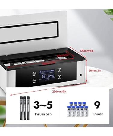 Insulin Cooler Portable Medicine Refrigerator Mini Medication Fridge Home Travel Car Refrigeration 2-8 236x120x80mm Single battery - Buy Online on GoSupps.com