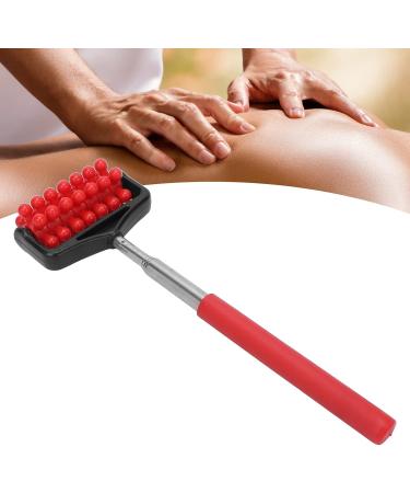 Telescopic Adjustable Massage Tab - Back Muscle Roller for Relaxation (Red) | International Shipping - Buy Online on GoSupps.com