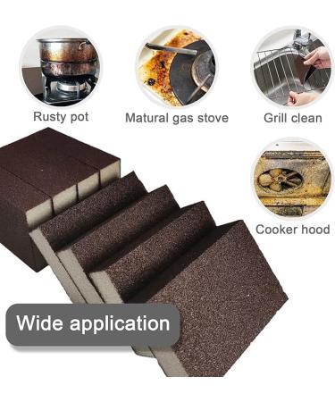 SallyLey 6-Piece Heavy-Duty Scrub Sponges Magic Emory Sponge Wipes Chockmen Stainless Steel Cleaning Cream Best Cleaning Partner Nano-Emory Sponge and Cleaning Sponge Dark Brown - Buy Online on GoSupps.com